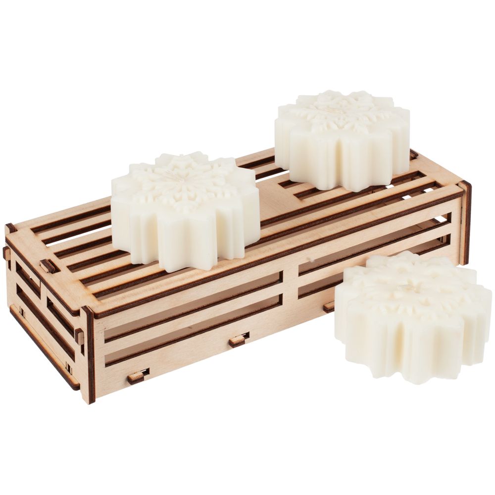 Набор свечей Snowflame — пример нанесения логотипа (сделано в России) | Print Logo