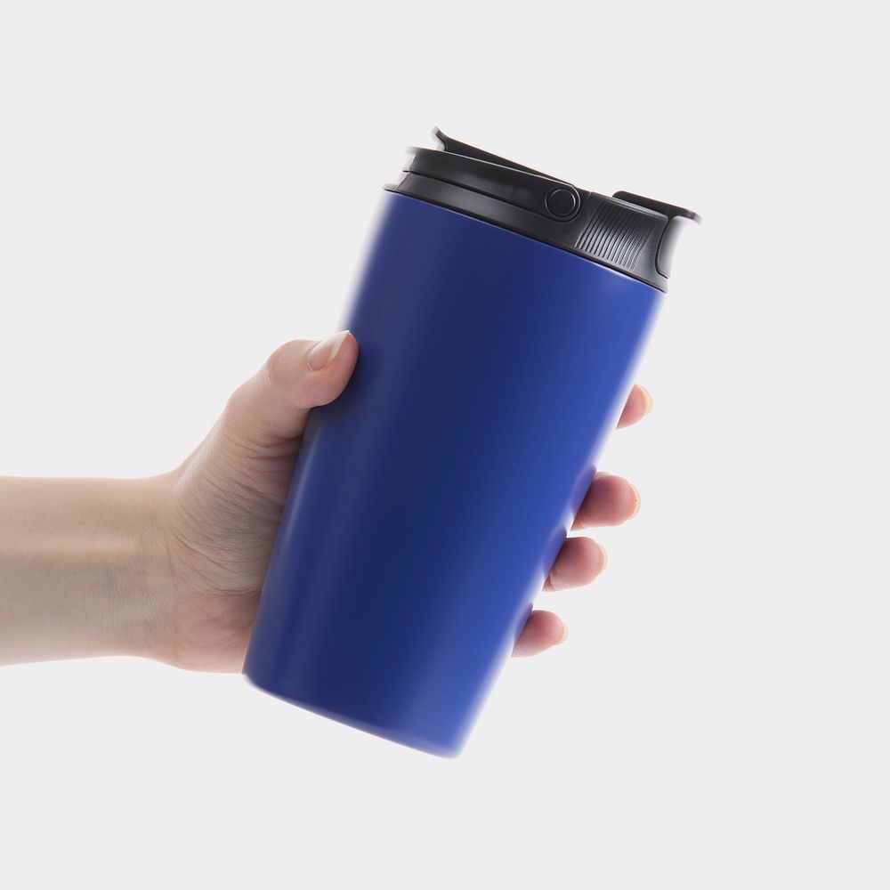 Термостакан с двумя поильниками Duetta — пример нанесения логотипа (Molti) | Print Logo