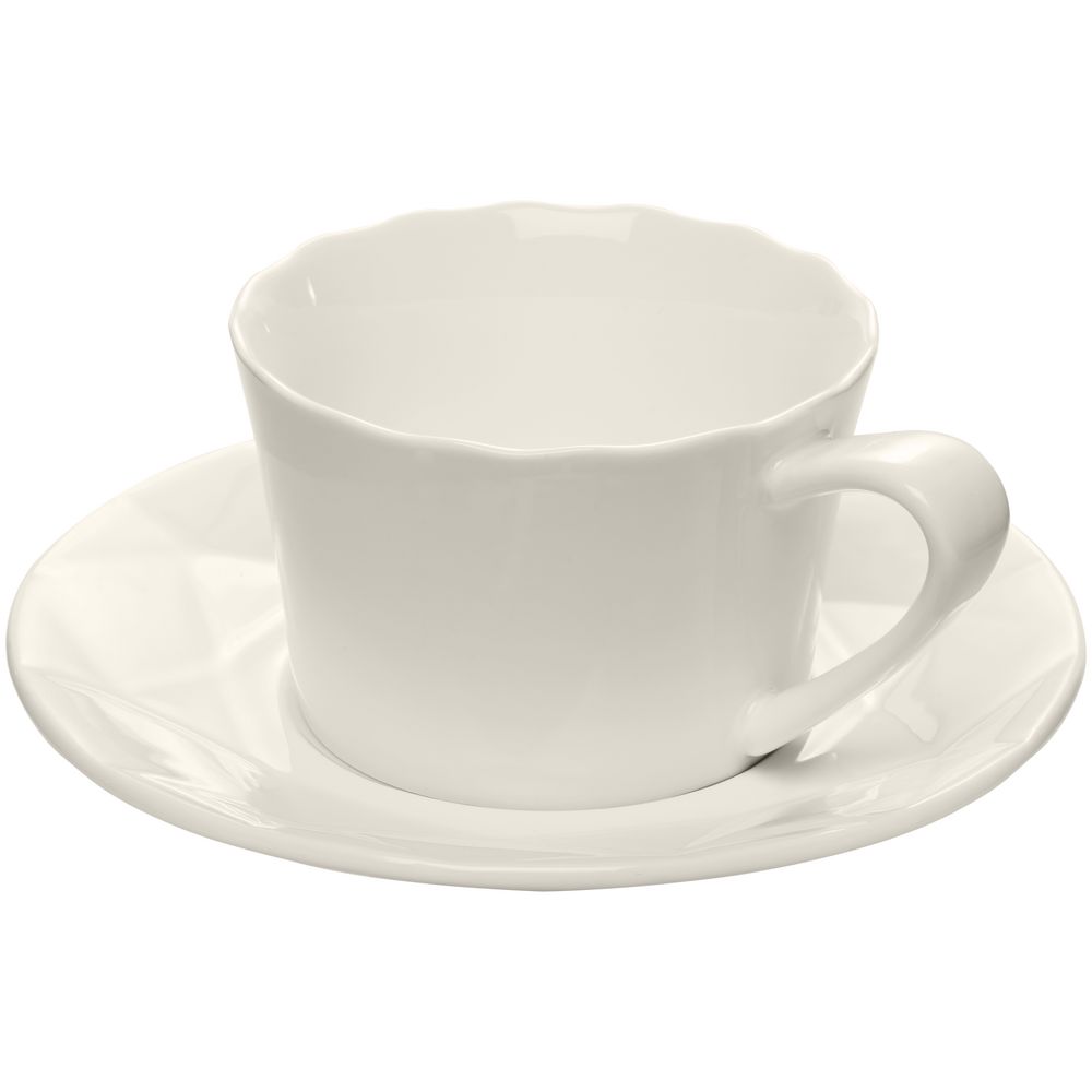 Чайная пара Diamante Bianco фото на сайте Print Logo.