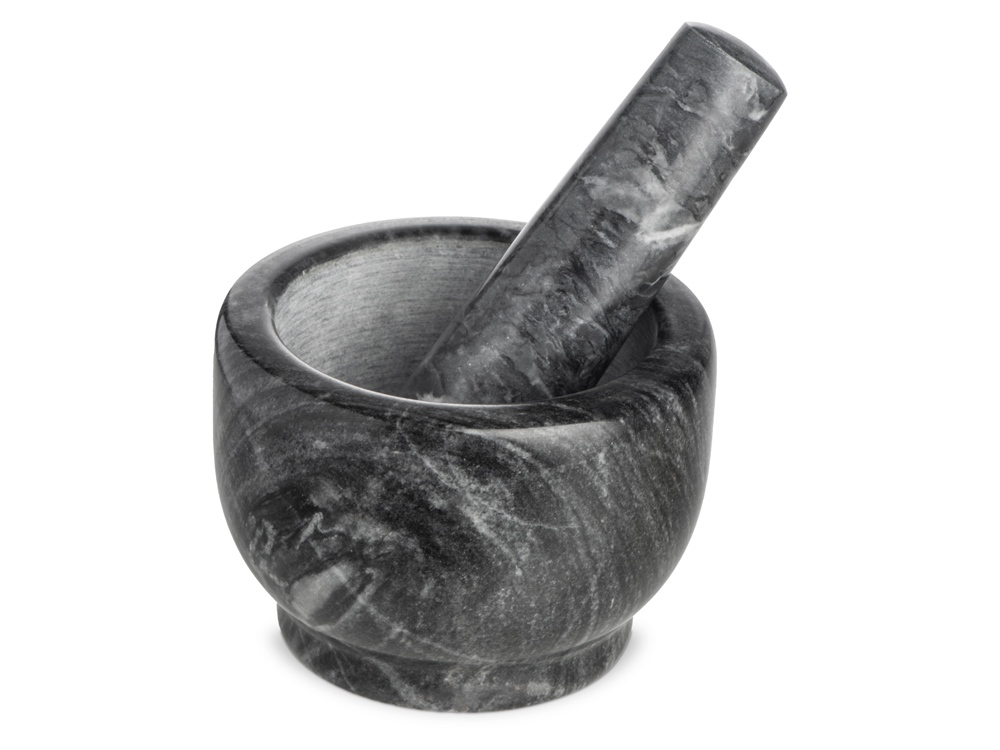 Мраморная ступка с пестиком Pesto с логотипом Eat&Bite | Print Logo