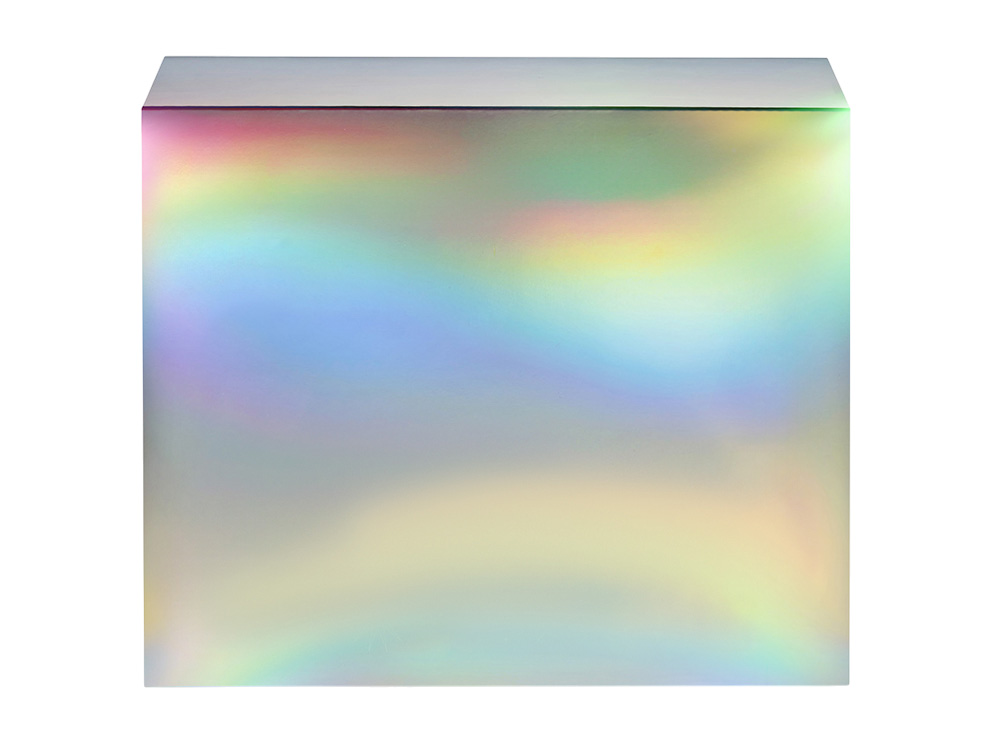 Подарочная коробка с голографическим шубером без печати Aurora, L, 260х260х100 мм.