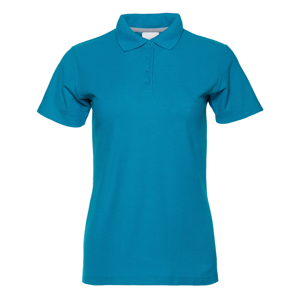 Рубашка поло женская STAN хлопок/полиэстер 185, 04WL, Лазурный,  (40/1)  (52/XXL)