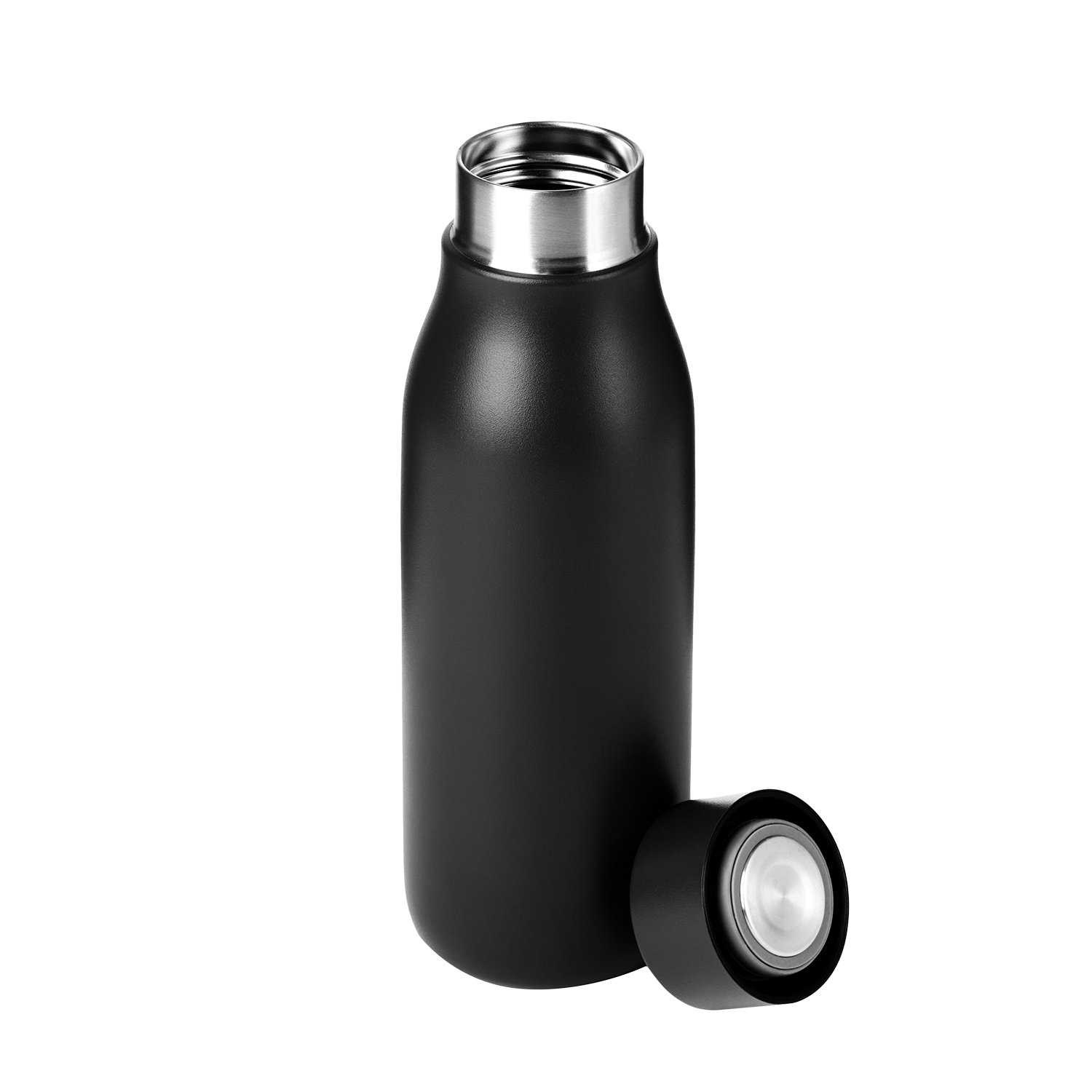 Термобутылка вакуумная герметичная Севилла (Sevilla), аква — пример нанесения логотипа (Portobello Термокружки) | Print Logo