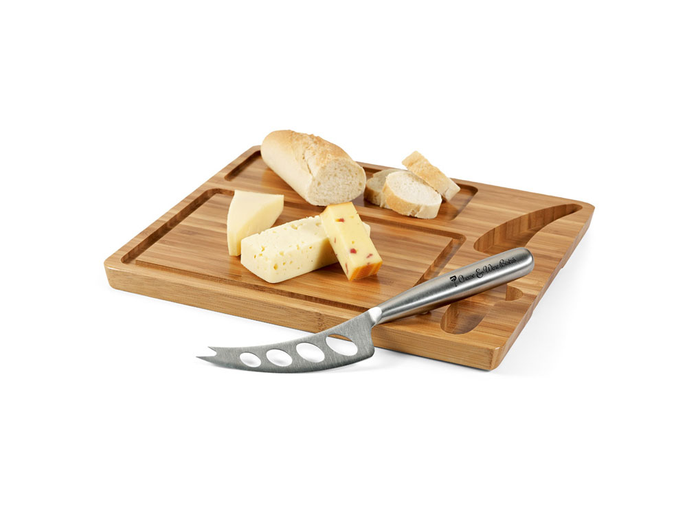 Бамбуковая доска для сыра MALVIA с логотипом  | Print Logo