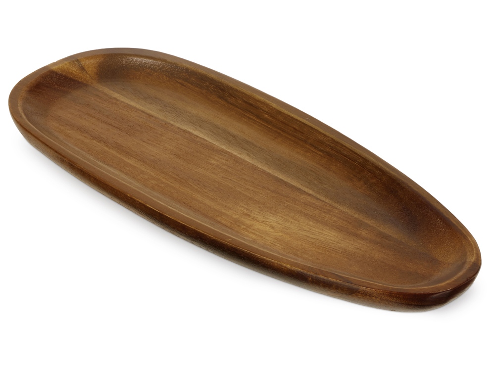 Блюдо сервировочное из акации Norb с логотипом Eat&Bite | Print Logo