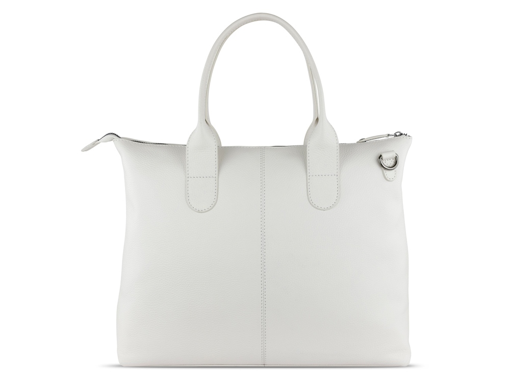 Сумка-шоппер BUGATTI ЭЛЬЗА | ELSA, белая, воловья кожа/полиэстер, 46х11х31,5 см