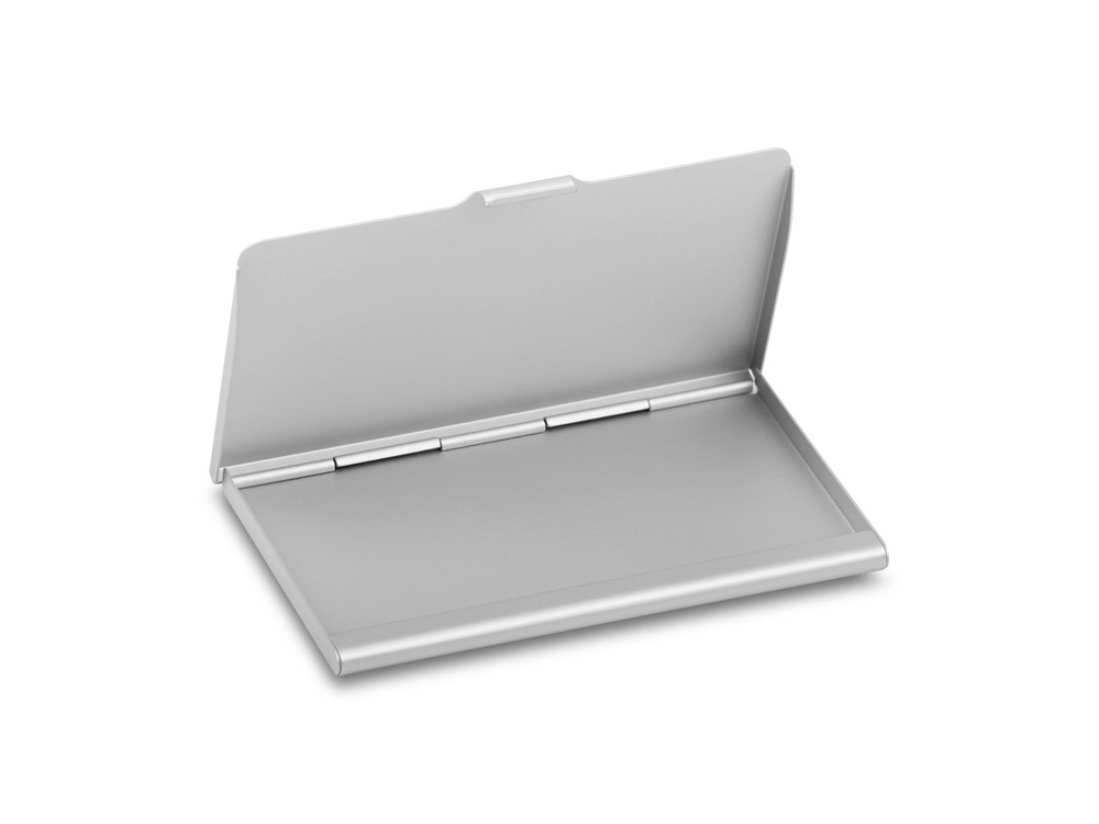 KEVIN II. Футляр для визиток, сатин серебро