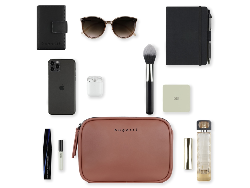 Сумка кросс-боди женская BUGATTI АЛМАТА | ALMATA, абрикосовая, полиуретан, 21,5х6х15 см