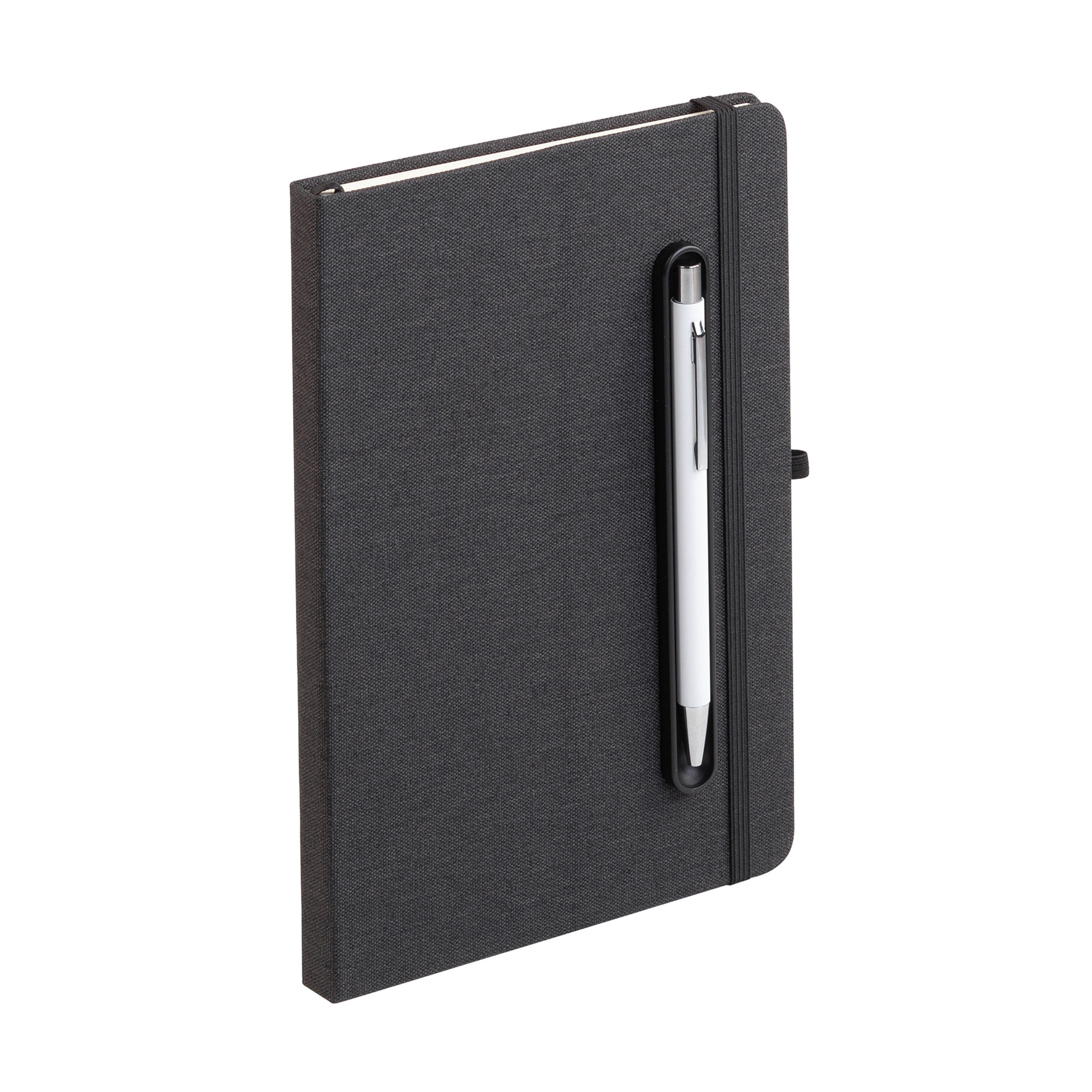 Блокнот "Magnet" с ручкой Trade на магните, с подставкой под смартфон, черный с синим