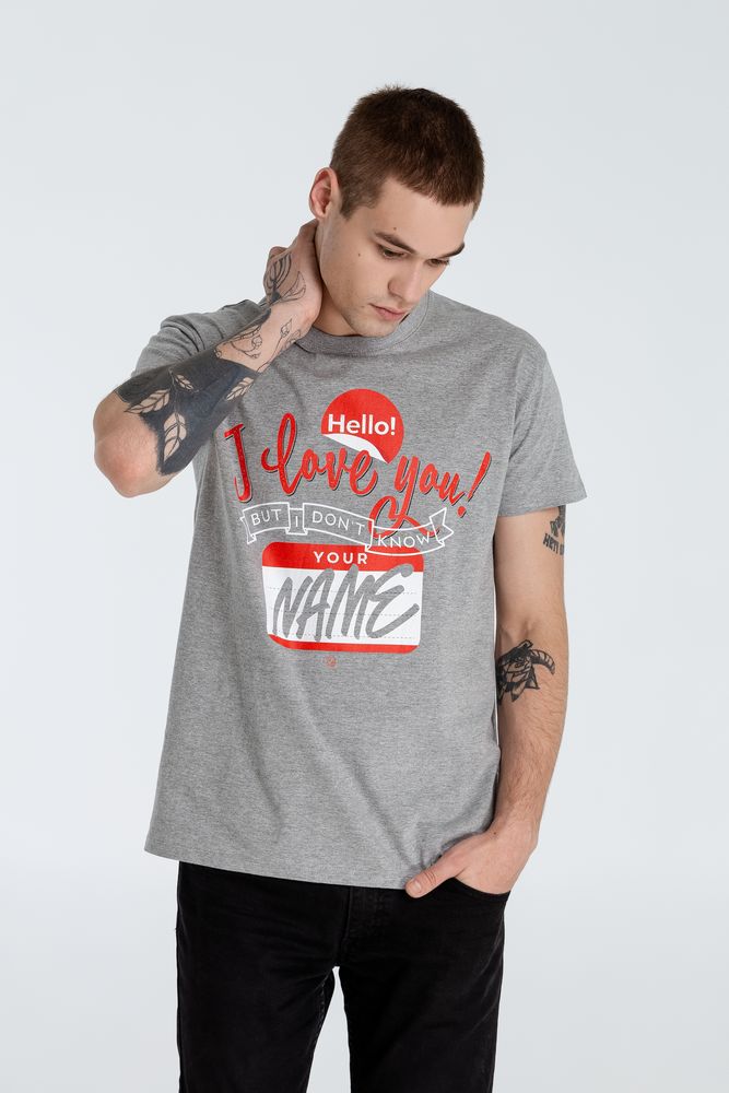 Футболка Hello! I Love You! — пример нанесения логотипа (Author's) | Print Logo