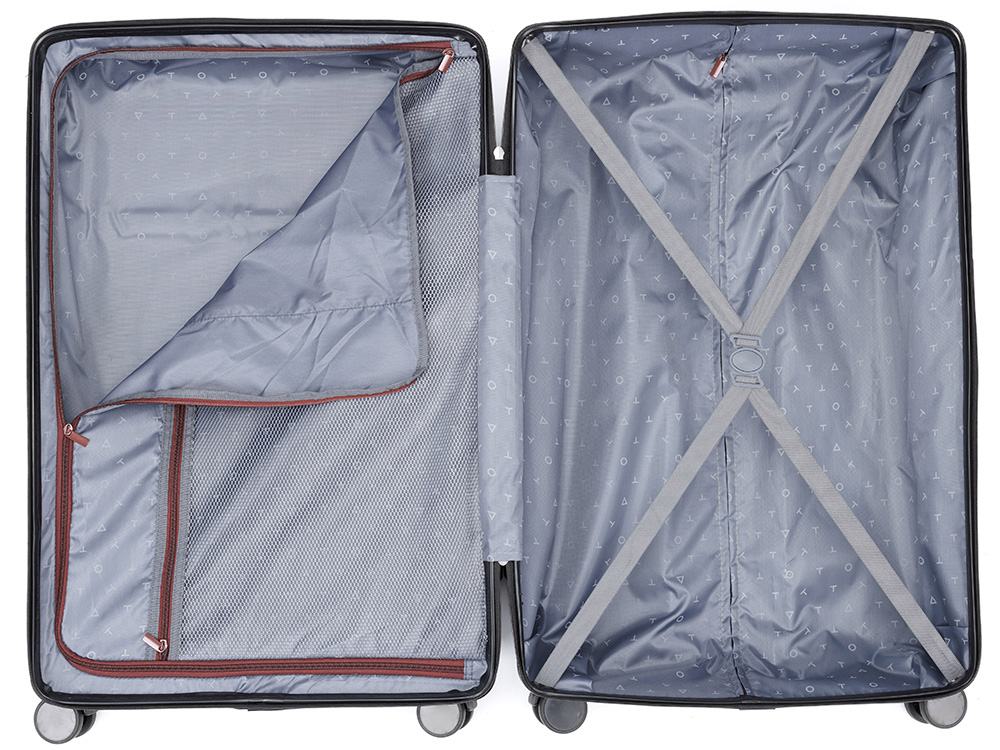 Чемодан TORBER ОНЕГА, бордовый, ABS-пластик, 69,5 х 46 х 26 см, 69 л