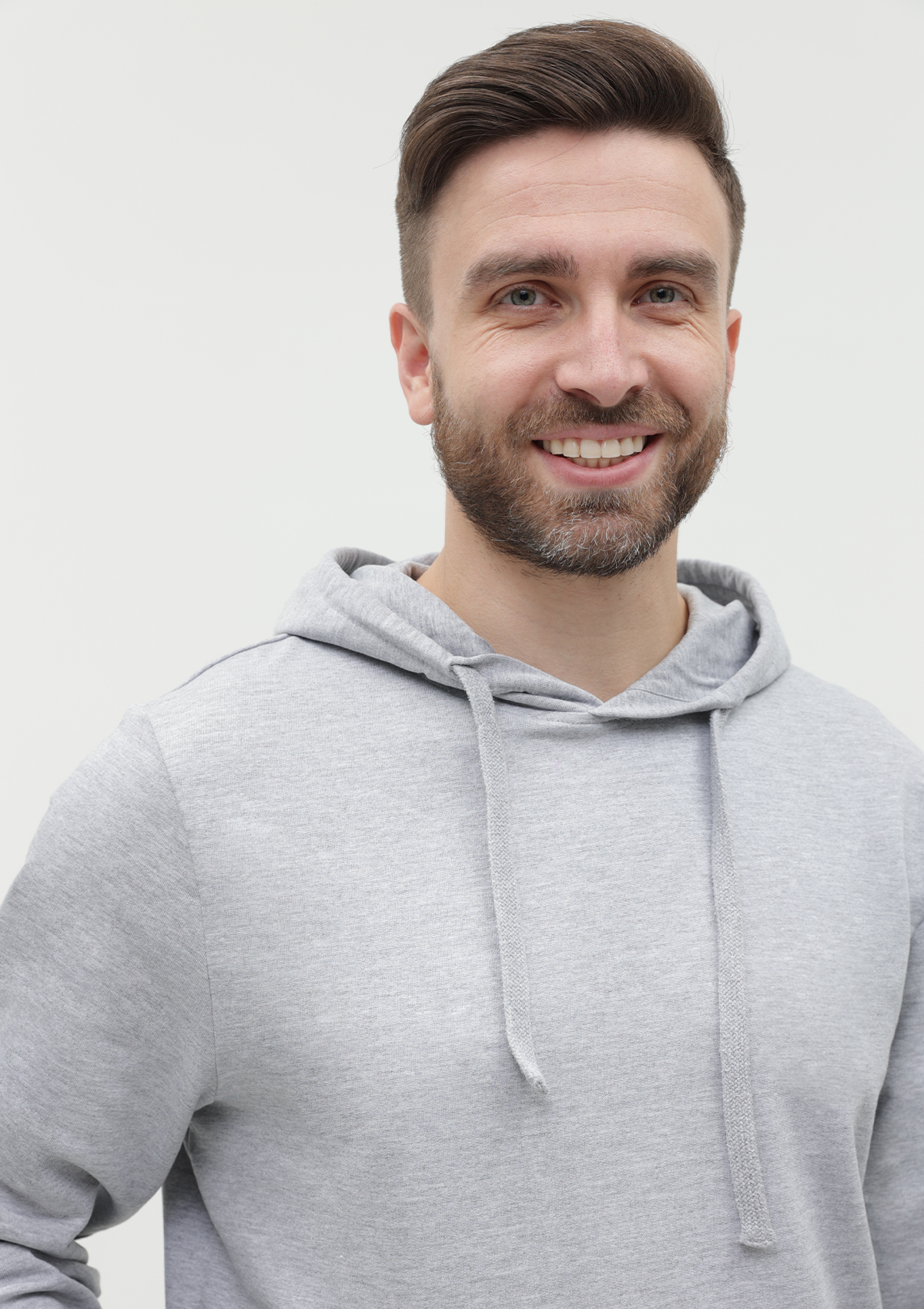 Худи унисекс STAN футер без начёса 260, 23, Серый меланж,  (50/60)  (40/3XS)