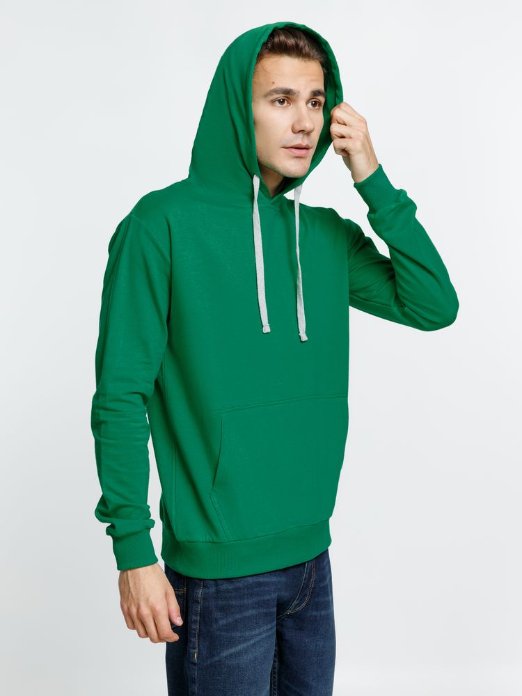 Толстовка с капюшоном Kirenga, зеленая, размер 3XL