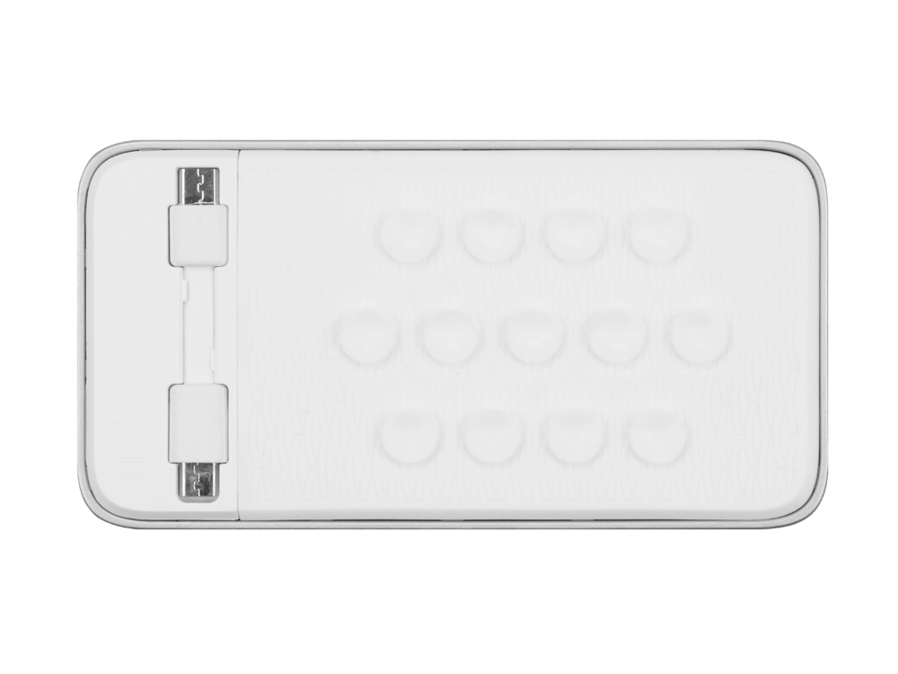 Портативное зарядное устройство XOOPAR BUBBLE BANG, 5 цветов подсветки, 5000 mAh, серебристый