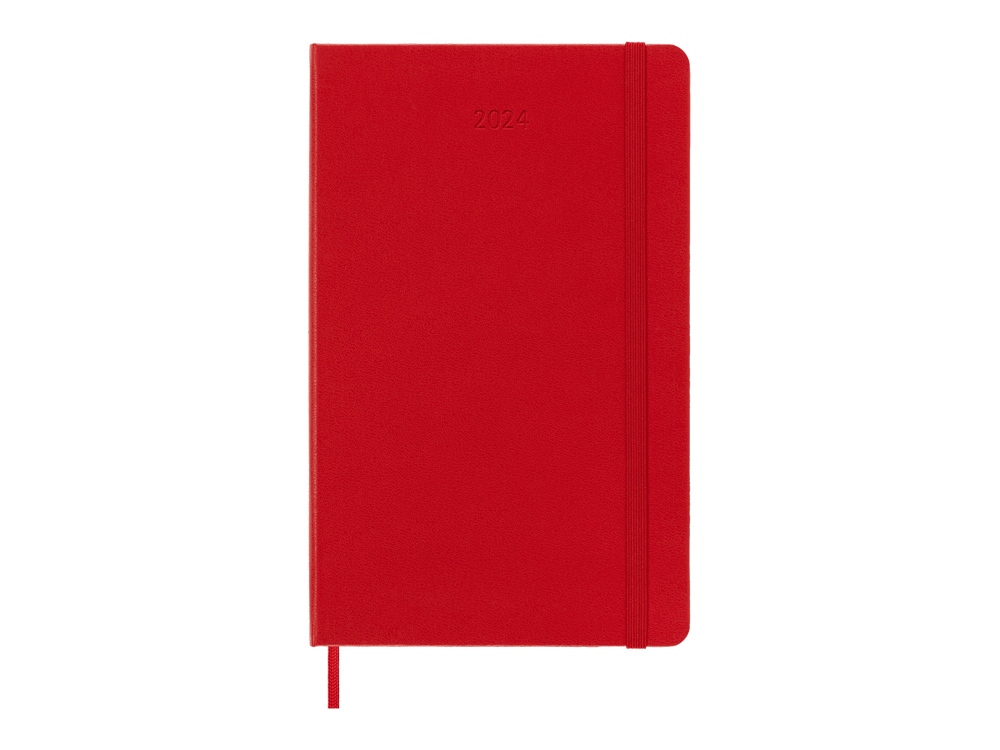 Записная книжка датированная А5 (Large) Classic на 2024 г. с логотипом Moleskine | Print Logo