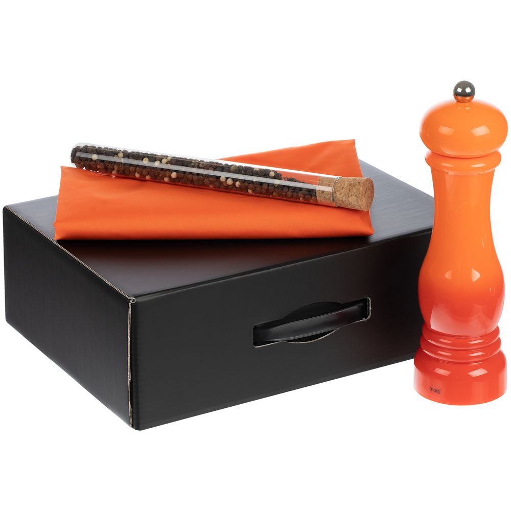 Набор Gambit с мельницей и фартуком с логотипом  | Print Logo