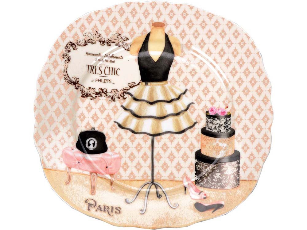 Набор из четырех десертных тарелок Высокая мода