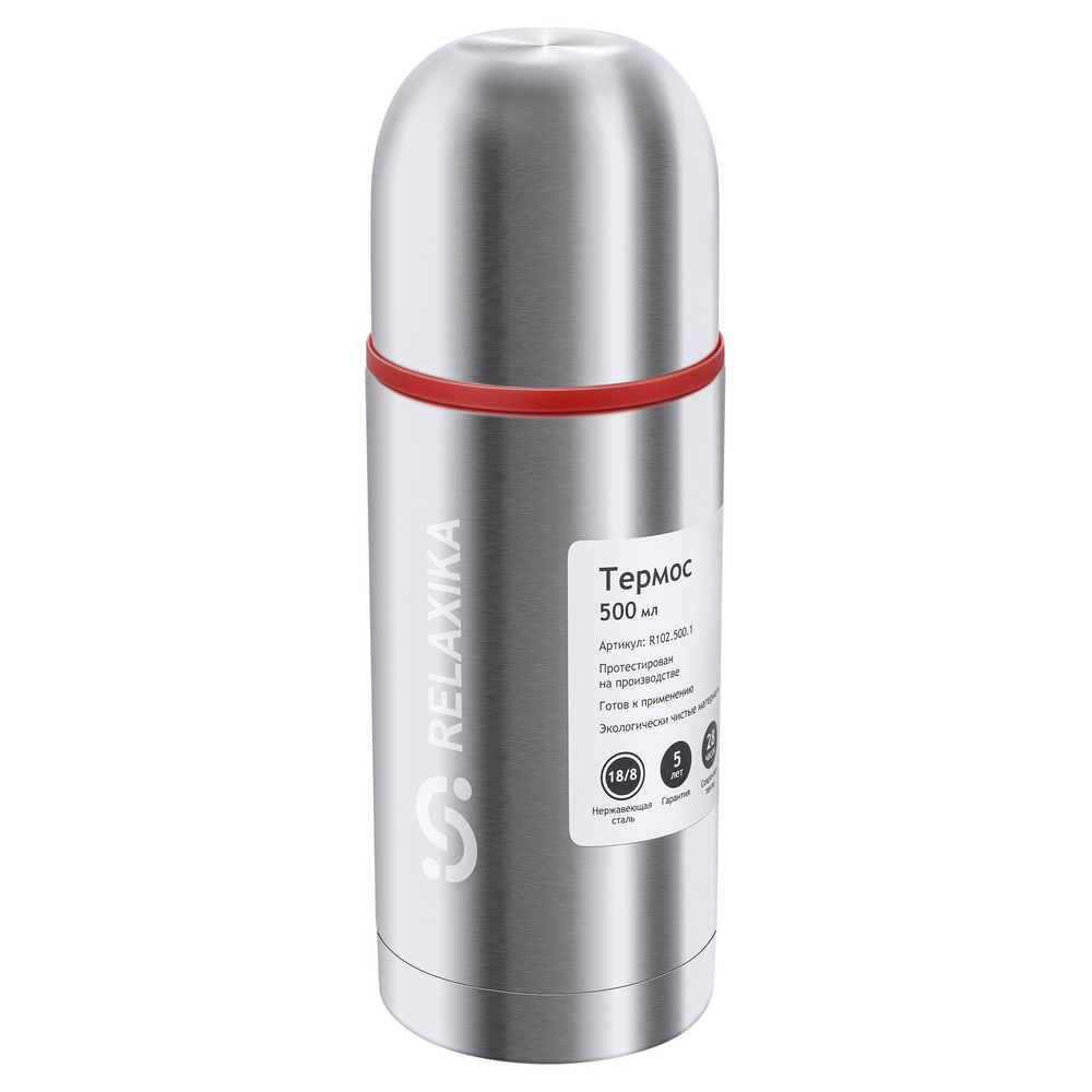 Термос Relaxika Duo 500 в чехле фото на сайте Print Logo.