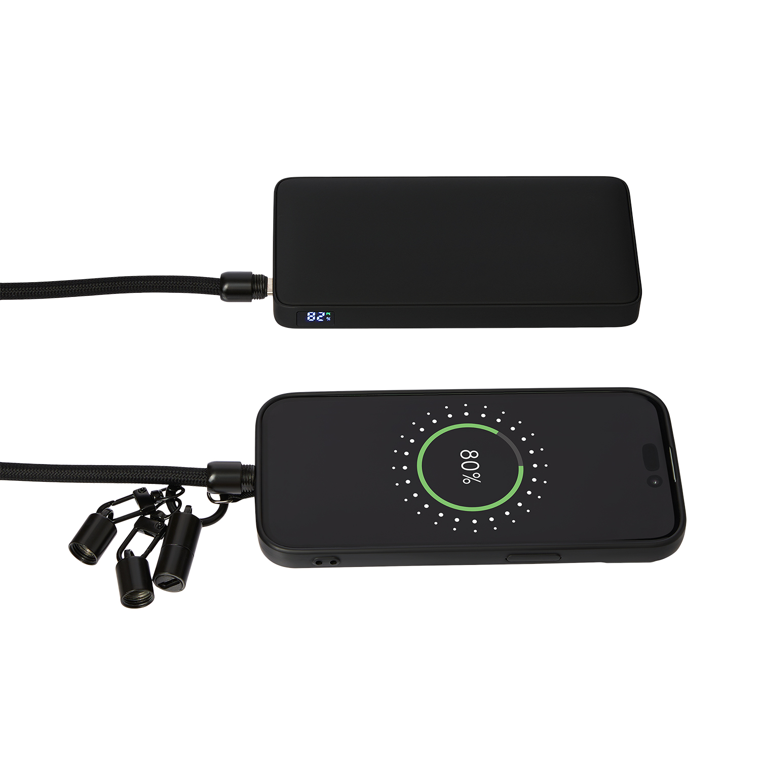 Кабель-ланьярд Волтрикс (Voltrix), черный фото на сайте Print Logo.