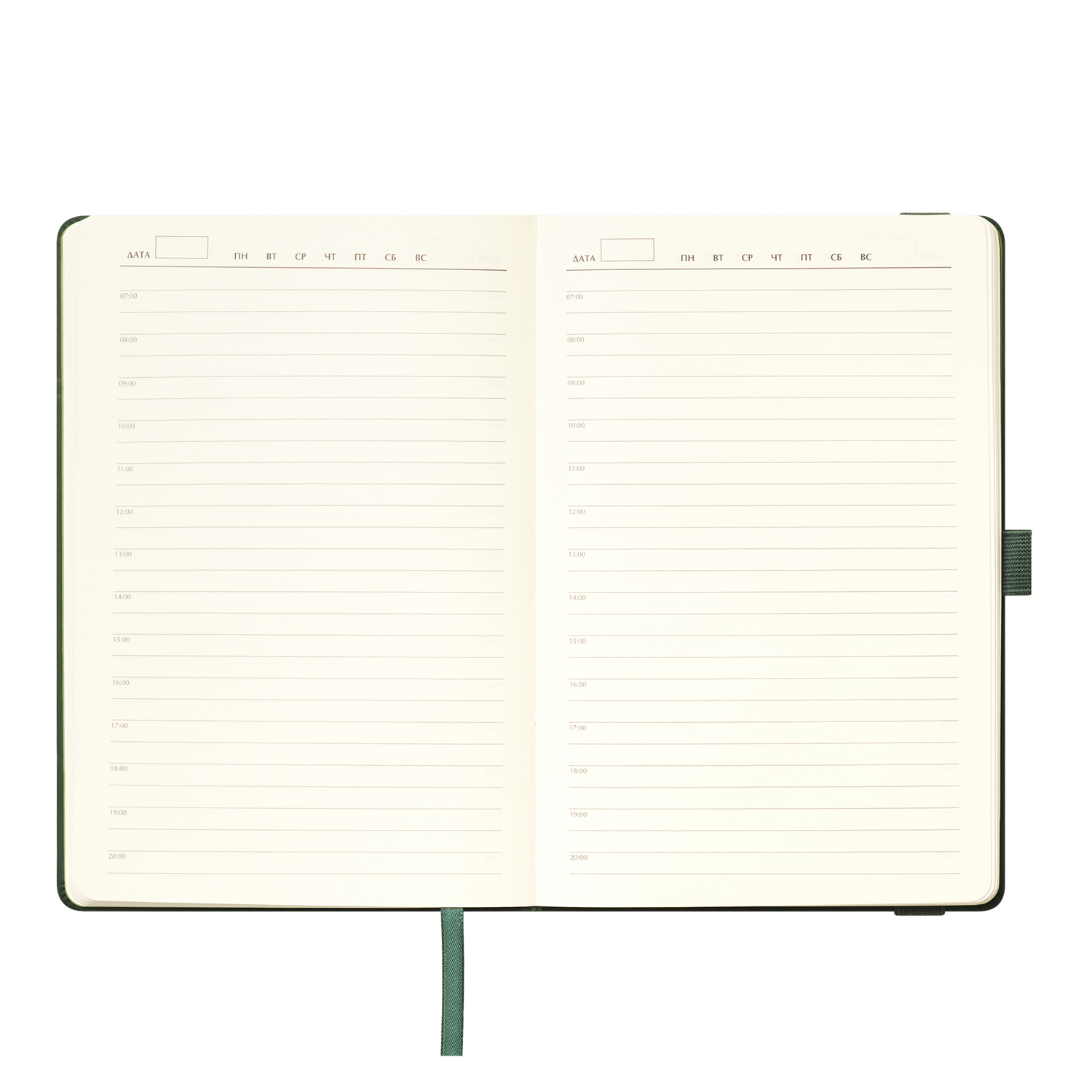 Ежедневник Альфа (Alpha) недатированный, зеленый/оливковый