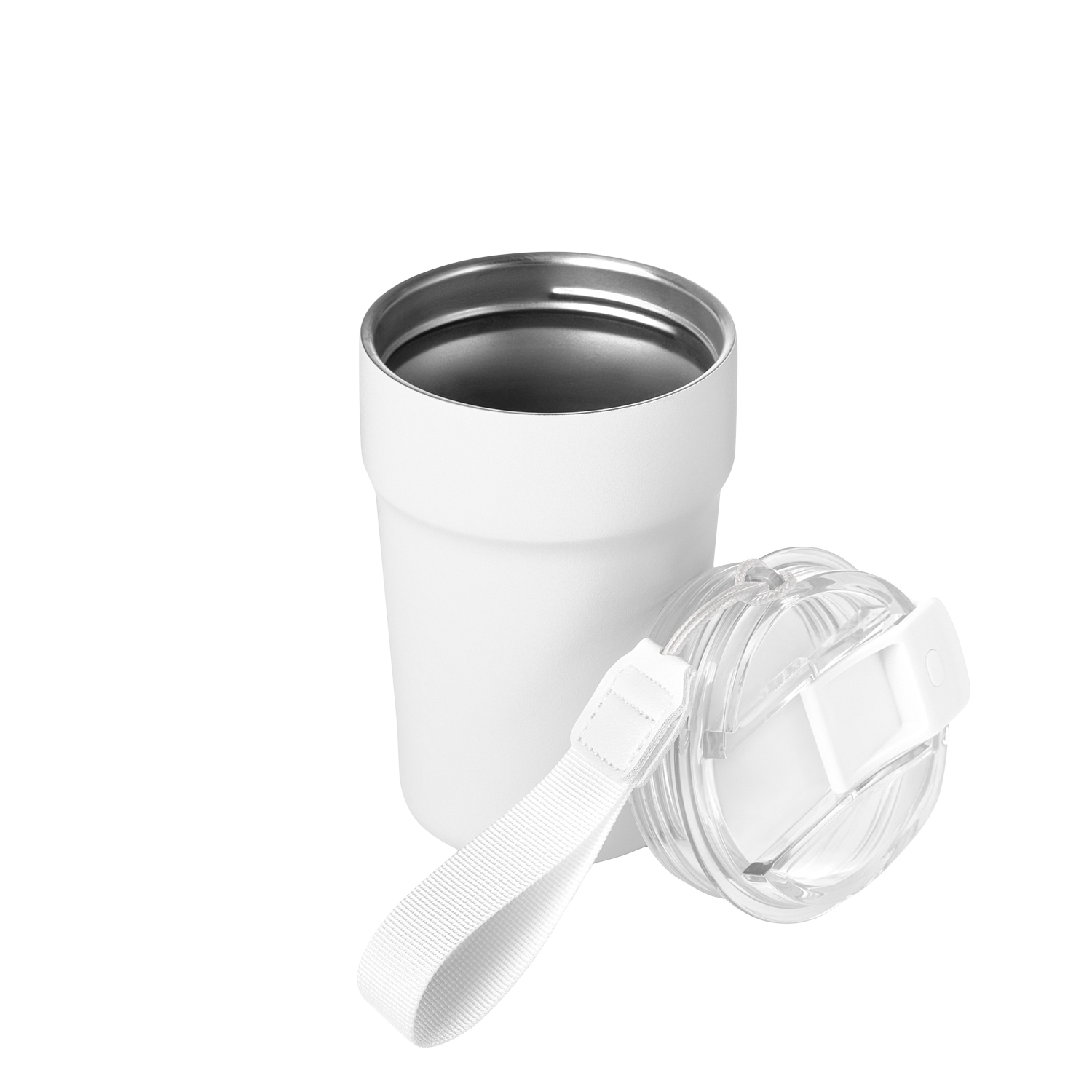 Термокружка вакуумная Монако, белая