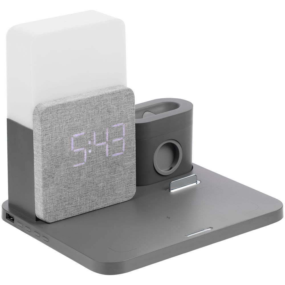 Зарядная станция с часами и подсветкой Large Charge фото на сайте Print Logo.