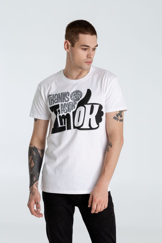 Футболка I'm OK — пример нанесения логотипа (Author's) | Print Logo