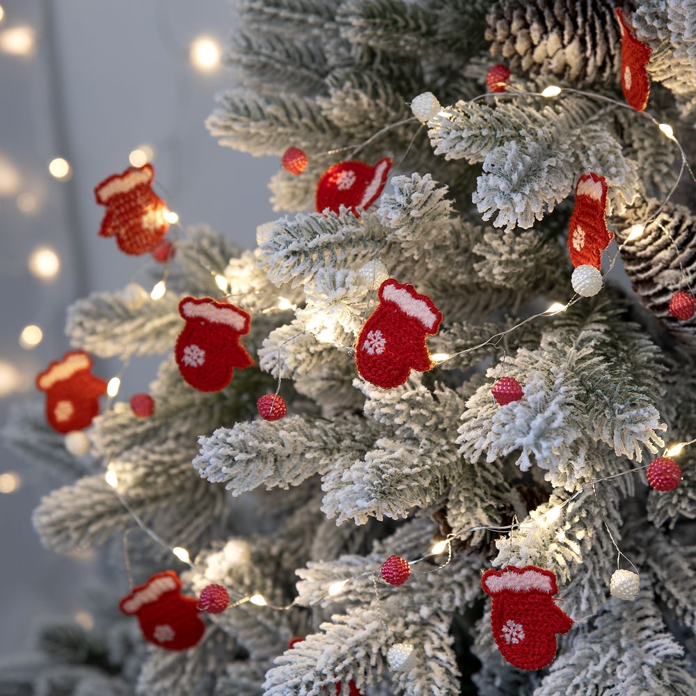 Гирлянда Merry Mittens — пример нанесения логотипа () | Print Logo