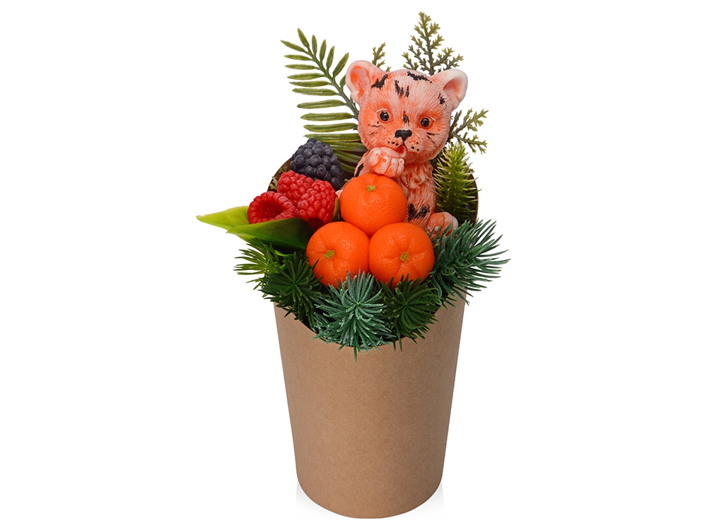 Мыло ручной работы Тигренок в стакане с логотипом  | Print Logo