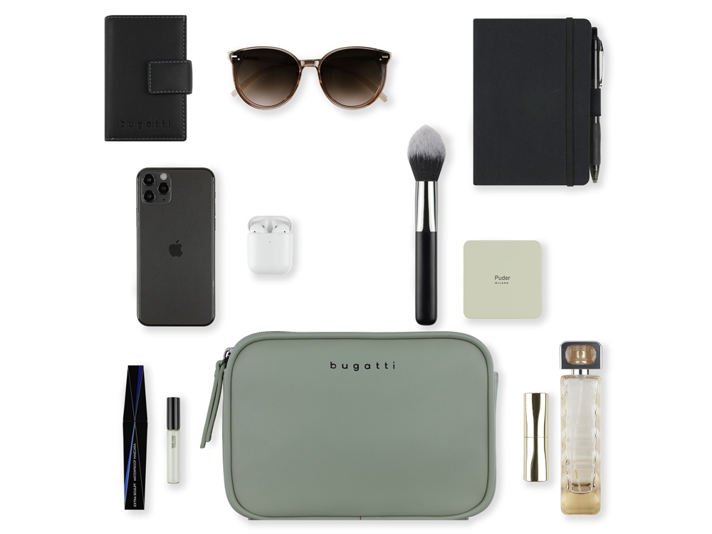 Сумка кросс-боди женская BUGATTI АЛМАТА | ALMATA, мятная, полиуретан, 21,5х6х15 см