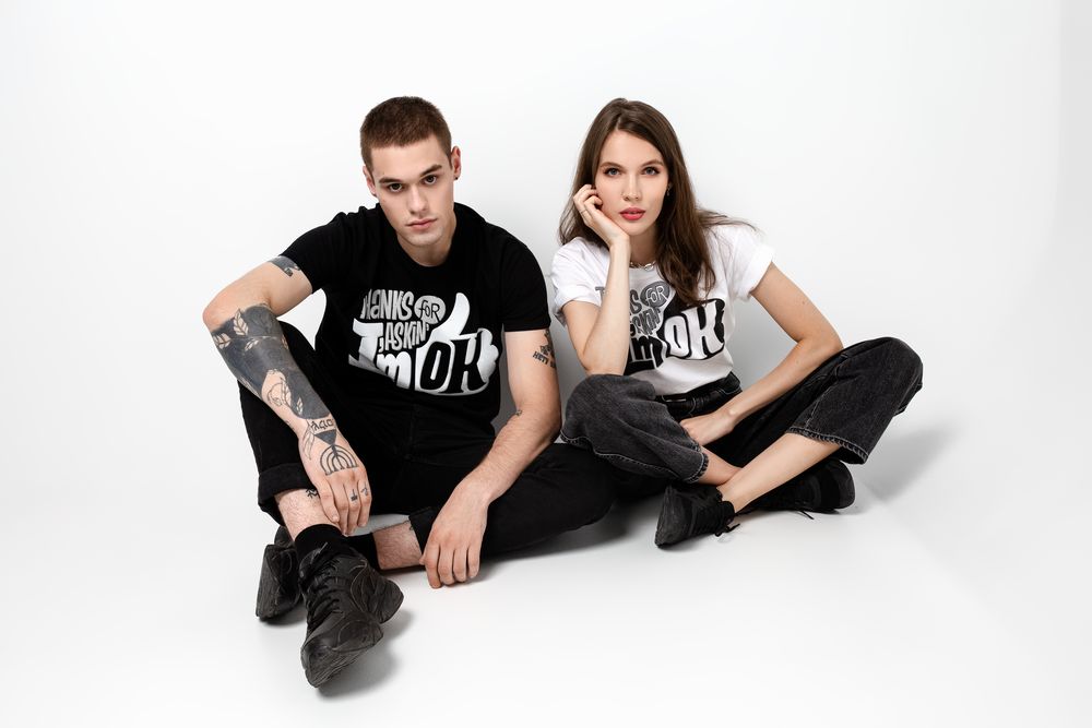 Футболка I'm OK, черная, размер XXL