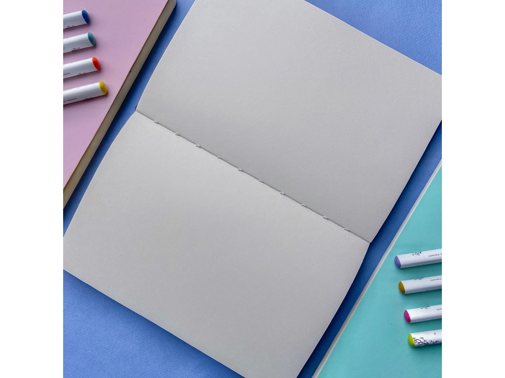 Скетчбук Sketch & Art в мягком переплете 140х210 мм, 100 л. бежевой бумаги 100 гр., серый