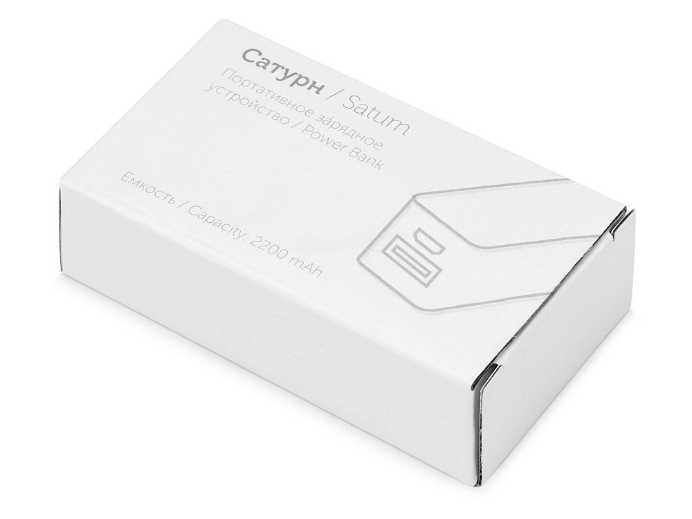 Портативное зарядное устройство Сатурн, 2200 mAh, красный