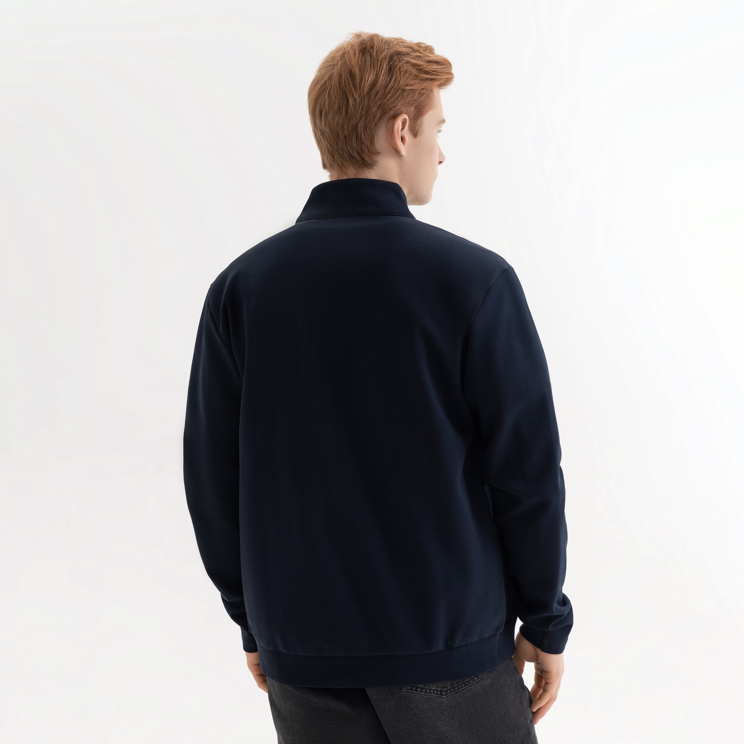 Толстовка на молнии Астин (Astin) темно-синяя, размер XXL