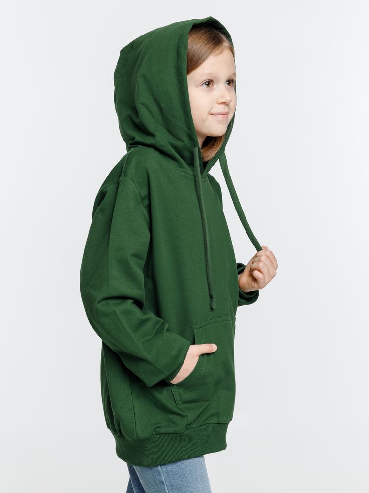 Худи детское Kirenga Kids 2.0, темно-зеленое, 14 лет