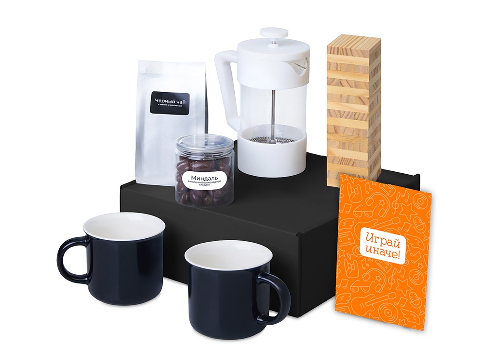 Подарочный набор Re:y. Together  с френчпрессом, кружками и дженгой