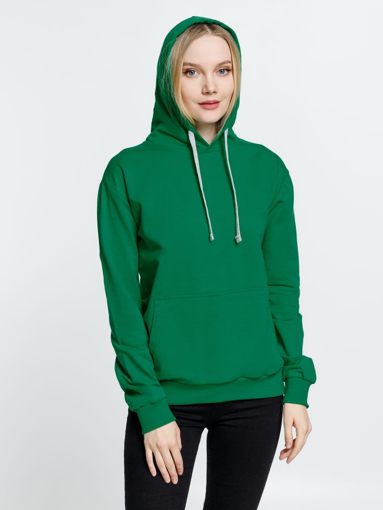 Толстовка с капюшоном Kirenga, зеленая, размер 3XL