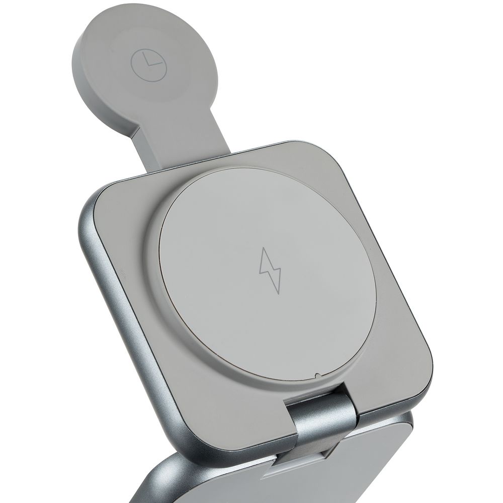 Складная станция беспроводной зарядки Terza — пример нанесения логотипа (Uniscend) | Print Logo