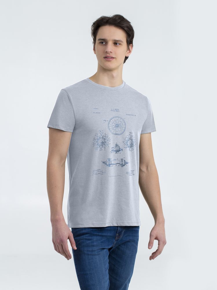 Футболка приталенная Old Patents. Wheel — пример нанесения логотипа (CoolColor) | Print Logo