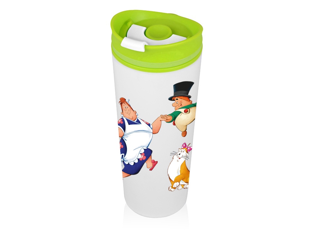 Термокружка пластиковая, двухцветная 500 мл Карлсон с логотипом Союзмультфильм x Oasis | Print Logo