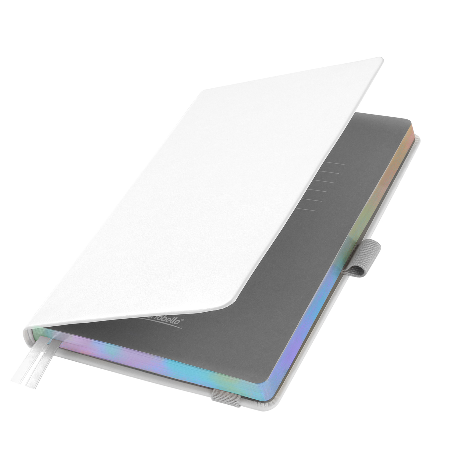 Ежедневник Гэлакси (Galaxy) недатированный, жесткая обложка, срез голограф. фольга, черный с логотипом Portobello Распродажа -50% | Print Logo