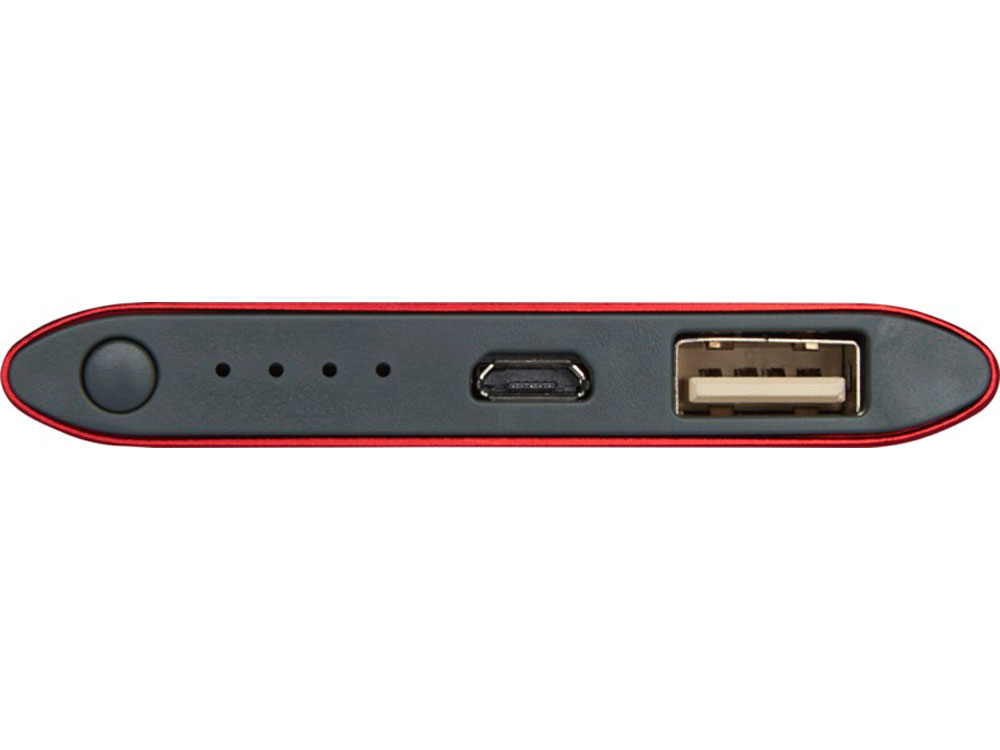 Беспроводное портативное зарядное устройство емкостью 4000 мАч Juice, красный