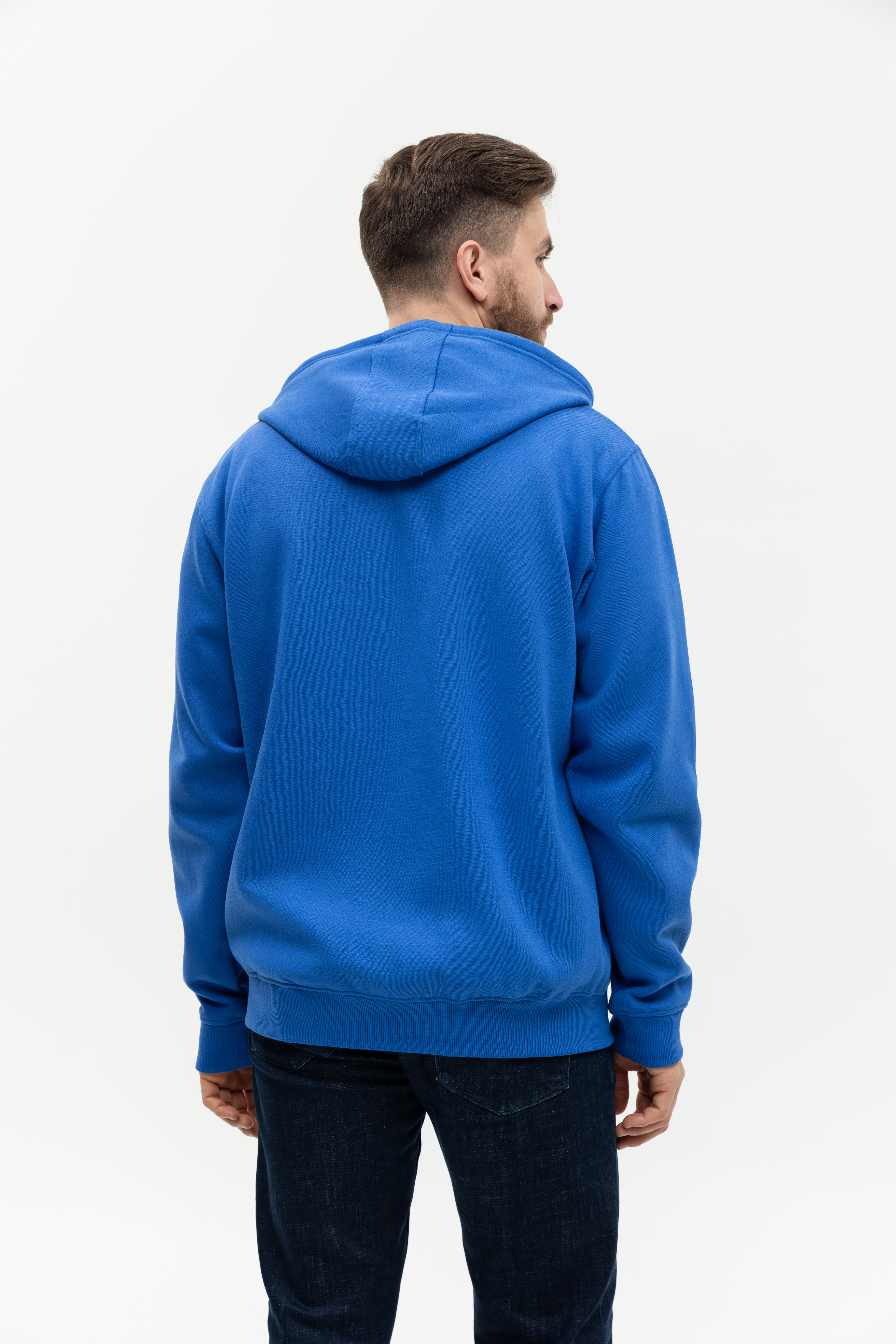Толстовка мужская STAN с капюшоном на молнии футер с начёсом 280, 17, Синий,  (16/1)  (48/M)