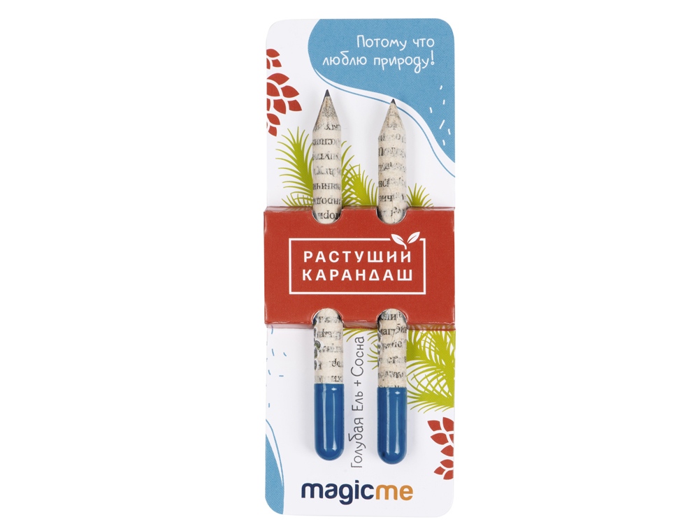 Набор растущих карандашей mini, 2 шт с семенами голубой ели и сосны