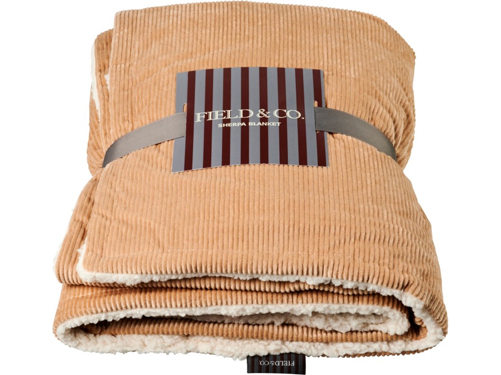 Шерповое покрывало Cosie с вельветом, оранжевый