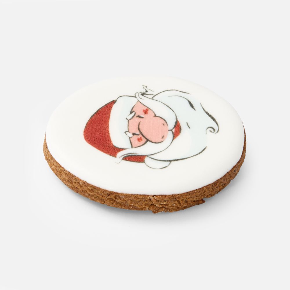 Печенье имбирное «Дед Мороз» — пример нанесения логотипа (сделано в России) | Print Logo