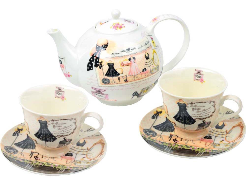 Чайный сервиз Высокая мода с логотипом Lady Hamilton | Print Logo