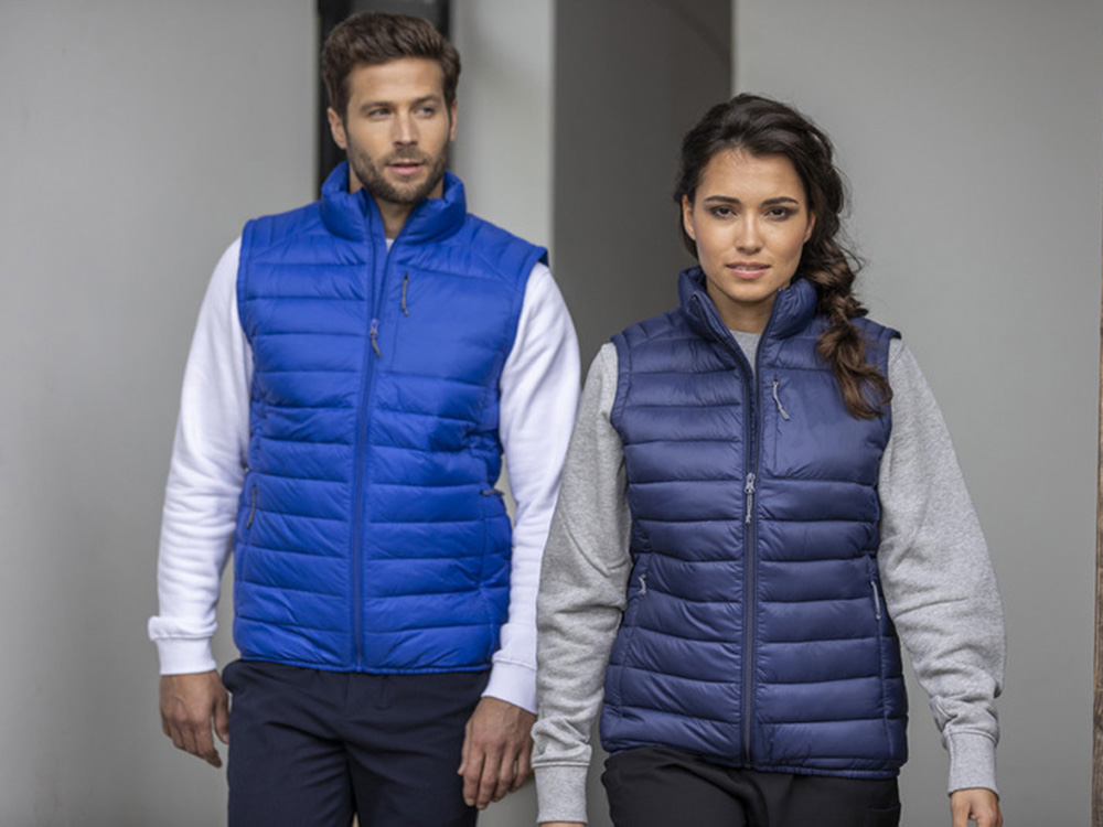 Мужской утепленный жилет Pallas  из переработанных материалов по стандарту GRS - Темно - синий