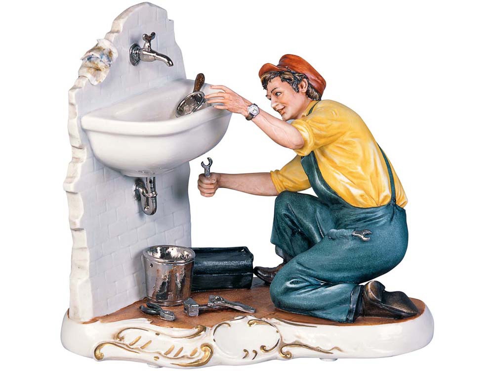 Скульптура Сантехник с логотипом  | Print Logo