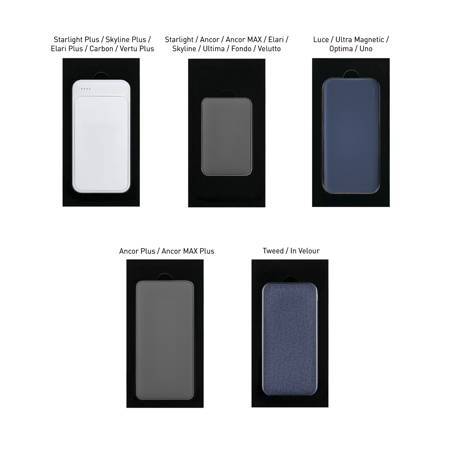 Подарочная коробка с ложементом для ежедневника, ручки и аккумулятора, черная (под съемные ложементы)